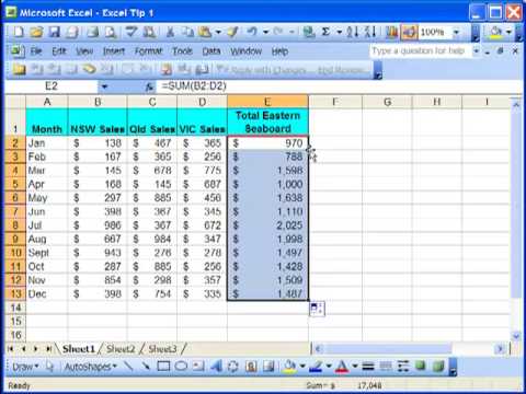 how to perform function on column in excel