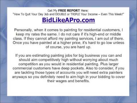 how to bid on commercial painting jobs