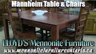 Mennonite Pine Mannheim Table and Chairs