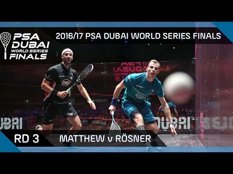 Squash: Matthew v Rösner - Rd 3 - PSA Dubai World Series Finals 2016/17
