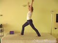 Prenatal Yoga Positions and Techniques : Yoga  Poses & Demonstrations : The Warrior 1 Prenatal Yoga Position : Yoga Poses