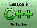 Tic Tac Toe C++ tutorial lesson 9