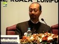 professor michel chossudovsky gives a speech at the perdana global peace forum in 2005. chossudovsky states that 