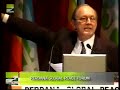 professor michel chossudovsky gives a speech at the perdana global peace forum in 2005. chossudovsky states that 
