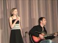 this was a last minute deal and we had only about 10 days to practice for this.  this is her first time singing in front of anyone, she did a great job!