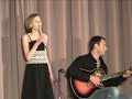this was a last minute deal and we had only about 10 days to practice for this.  this is her first time singing in front of anyone, she did a great job!