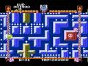 jesus is pissed, the devil is using his crosses for his own amusment, lol. and...monster are going to eat them. quick call mel gibson, save this game with the passion of christ, xd cooler version of pac-man, ha ha.