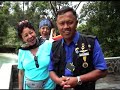 At the Dieng Plateau with our guide, Java Indonesia.