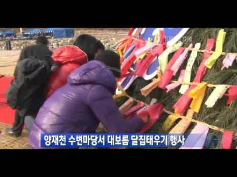 양재천 수변마당서 정월대보름 달집태우기(KBS1)