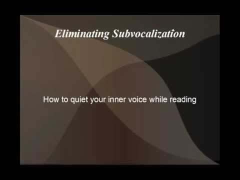 how to eliminate subvocalization