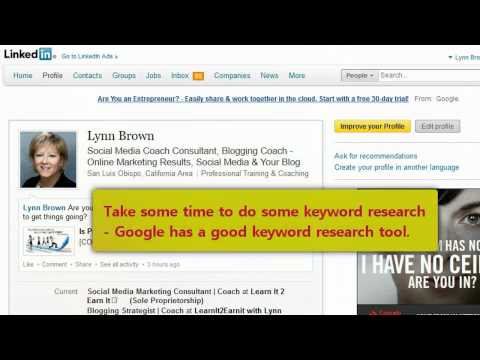 how to add keywords to linkedin profile