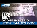 How To Install Replace Alternator Power Steering Belt Dodge Intrepid 2.7L 98-04 1AAuto.com
