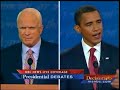 9/26/08 Pres. Debate:  Obama Nails McCain on Pakistan, \"Bomb Iran\"