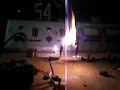 Pencil on Fire, caused by electricty