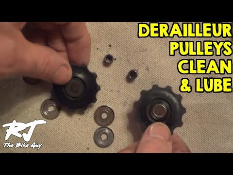 derailleur - The pulleys on the rear derailleur are often overlooked when cleaning and lubricating the drive train of a bike. But the pulleys can get very dirty and clogg...