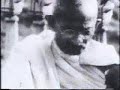 Mahatma Gandhi spinning cotton on Charkha