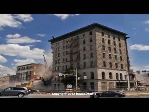 Sterling - This is a time lapse video of the Hotel Sterling demolition in Wilkes-Barre, PA. Video shot of a two day period in July 2013. Was aired on WNEP The News Stat...