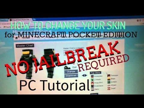 how to change mcpe skin no jailbreak
