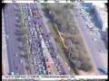 Abu Dhabi Traffic Police monitors traffic jam from the air
