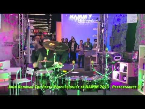 john donovan - http://www.JohnDonovan.Biz NAMM 2013 debut of DCI World Champion John Donovan the Party Percussionist with Blizzard Lighting in Anaheim, California. Special ...