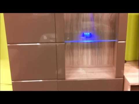 Blue LED Lights Edge Lit Glass cabinet shelf Backlighting / How to Install / Blau Schrank / Regal