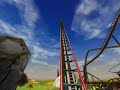 one of my roller coasters from my park on roller coaster tycoon 3: wild! (coasters in the background will be added soon)...