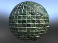 Sphere with green tiles