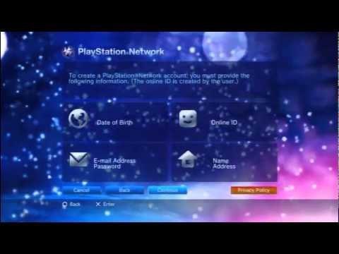 how to create a playstation network account