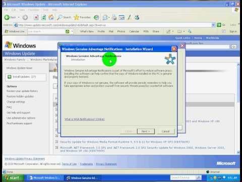 how to windows update windows xp