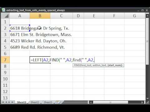 how to isolate cells in excel