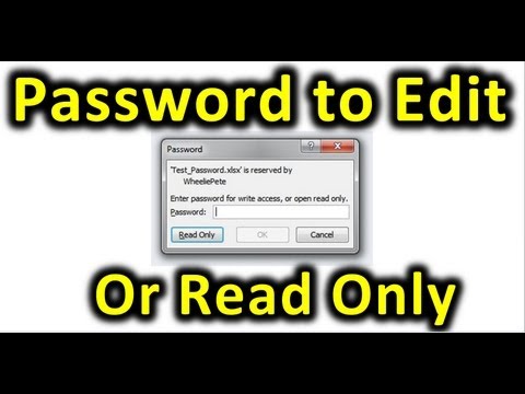 how to set password for excel