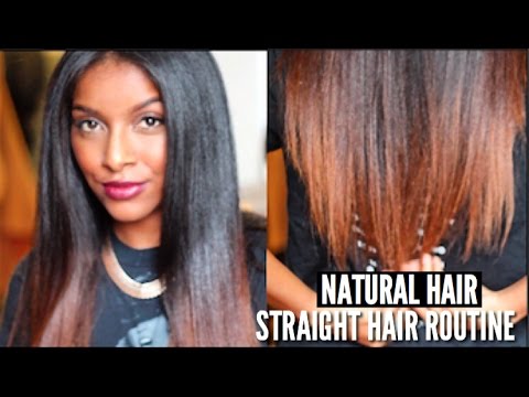 Hair - START TO FINISH : STRAIGHTENING MY NATURAL HAIR! Wash, Blow Dry, Flat Iron & Trim! Thumbs Up for more hair tutorials. Stratening my hair using the chase method always provides me we sleek ...