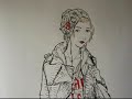 かわいい女性を描く - イラスト A lovely woman is drawn - Illustration art