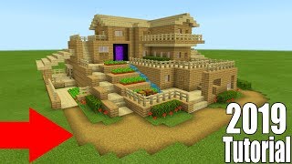 Minecraft Tutorial: How To Make A Ultimate Wooden Survival Base "2019 Tutorial"