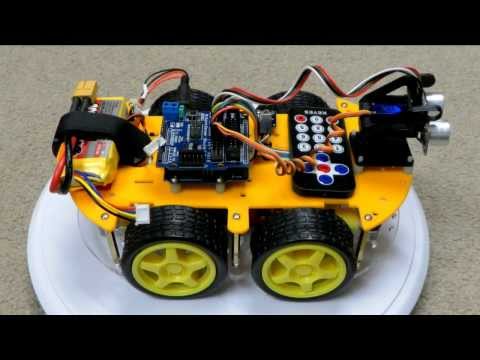 4WD Arduino Sonar and IR Robot Test Run
