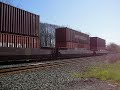 csx   ns intermodal train meet