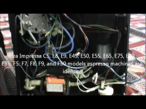 Jura Impressa C, E, and F series Espresso Machine Display of Internal Parts and Operating Mechanism Jura Impressa C, E, and F series Espresso Machine Display of Internal Parts and Operating Mechanism