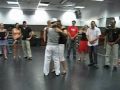 After class Kizomba demo by the guest teacher Harville and Shiran, Zouk Lambada Israel night at Studio B, Tel Aviv, July 24 2009