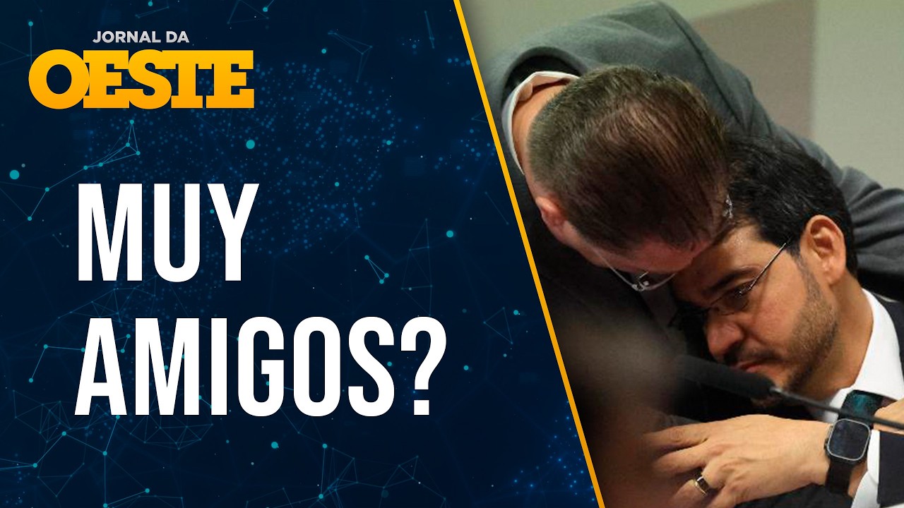 IRMÃOS DE FÉ? Sóstenes abraça e cochicha com Messias durante sabatina no Senado