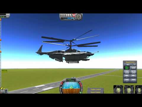 missle - Helicopter designed to test a missile hatch in Kerbal Space Program.