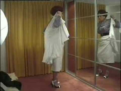 White taffeta housecoat