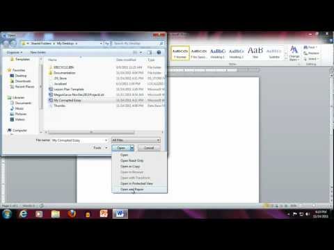 how to recover rtf file corrupt