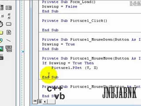 how to make a paint program in vb