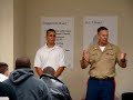 Taylor swearing into the United States Marine Corps