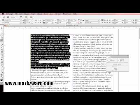 how to set h&js in indesign