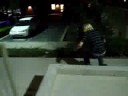 kenny does a skate trick, camera man eats it