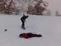 Snowboarding - jump of the man(simonis jump)