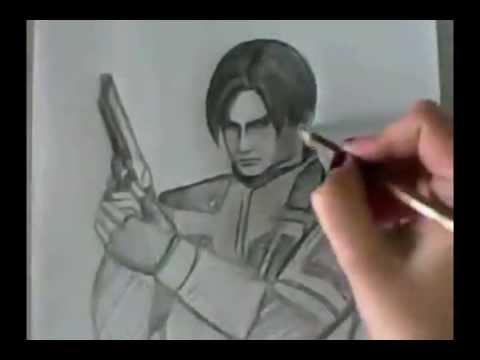 how to draw leon s'kennedy