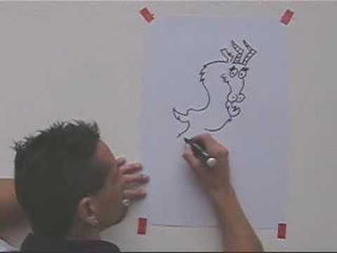 Me drawing a goat