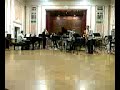 this is a short clip from a performance of louis andriessen's workers union at new england conservatory's summer institute for contemporary performance practice in 2008.  performers are danny holt, brandon newbould, mathias reumert, eiko sudo, caleb herron, and zach herchen.